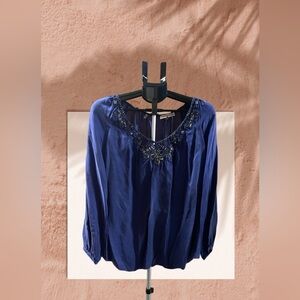 Rebecca Taylor Boho Beaded Blouse